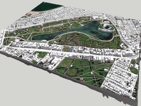 The Albert Park Circuit Melbourne Australia 3D 模型