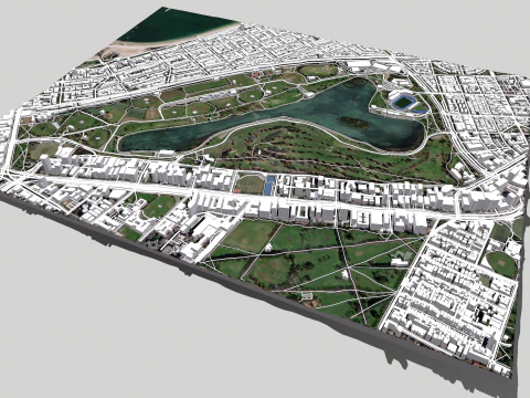 The Albert Park Circuit Melbourne Australia 3D Model