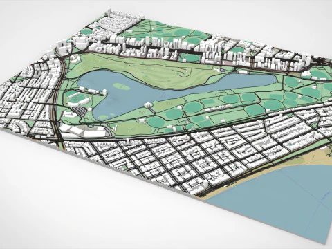 The Albert Park Circuit Melbourne Australia 3D Model
