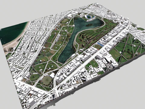 The Albert Park Circuit Melbourne Australia 3D Model