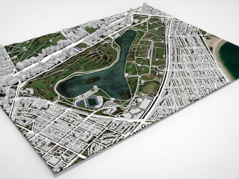 The Albert Park Circuit Melbourne Australia 3D 模型