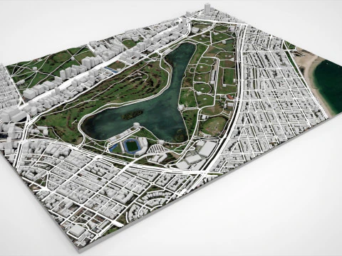 The Albert Park Circuit Melbourne Australia 3D Model