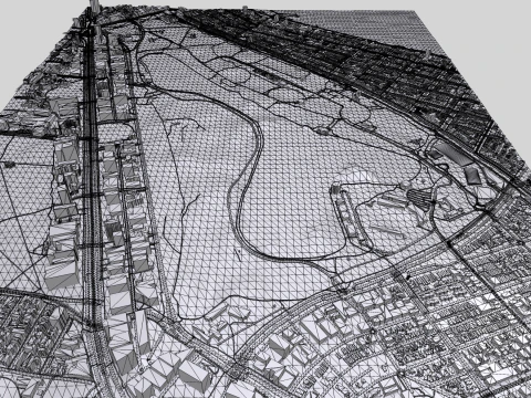 The Albert Park Circuit Melbourne Australia 3D Model