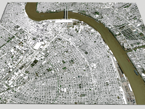 Cityscape New Orleans Louisiana United States Model 3D