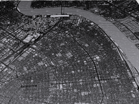 Cityscape New Orleans Louisiana United States 3D Модель
