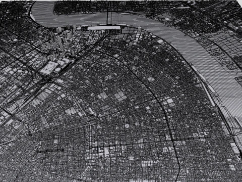 Cityscape New Orleans Louisiana United States 3D Model