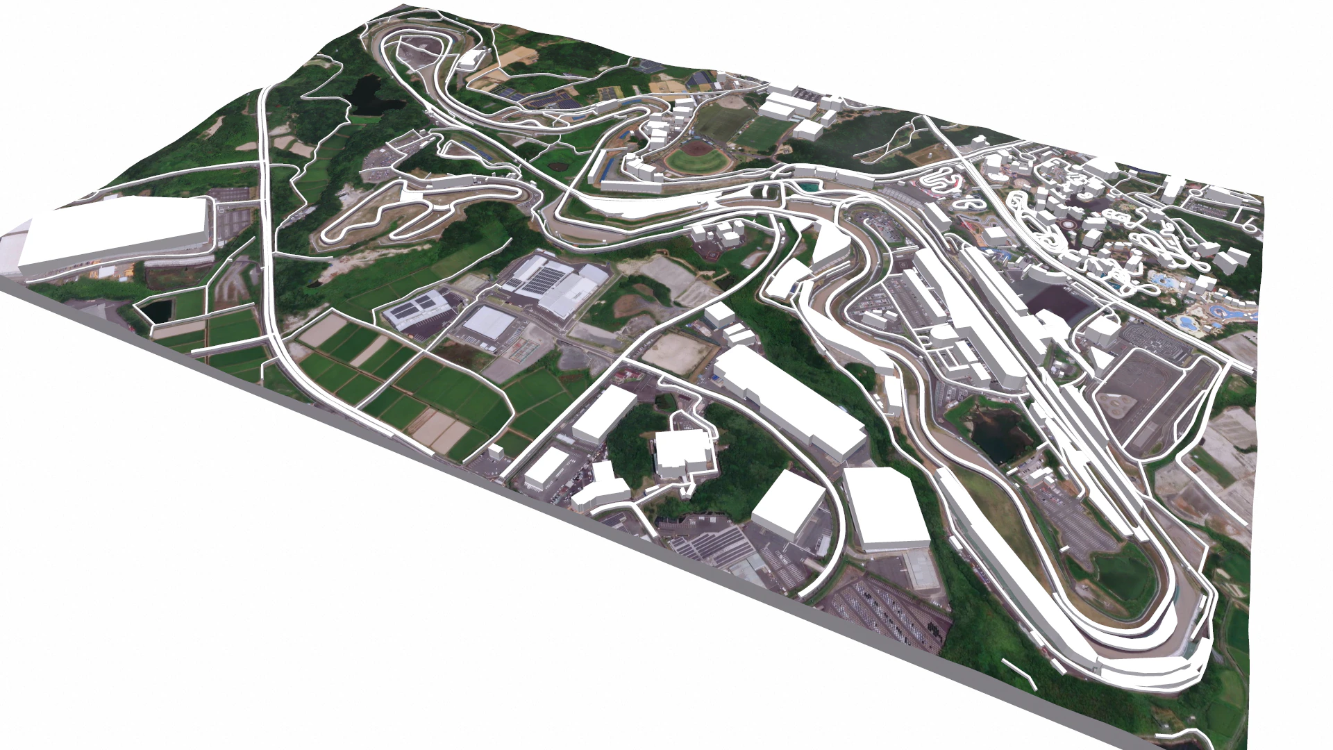 Suzuka Circuit Japan 3D Model .c4d .max .obj .3ds .fbx .stl .blend 