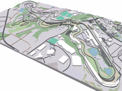 Suzuka Circuit Japan 3D Model