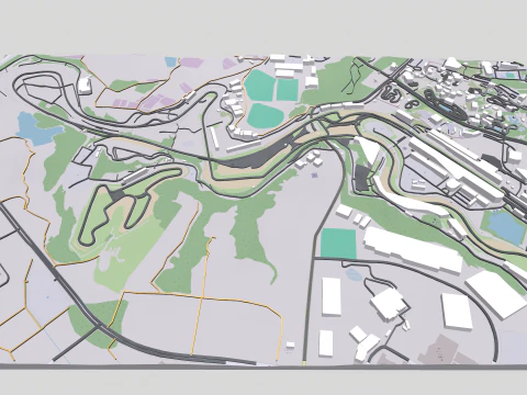 Suzuka Circuit Japan 3D Model