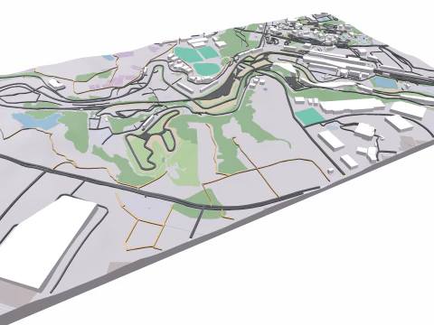 Suzuka Circuit Japan 3D Model