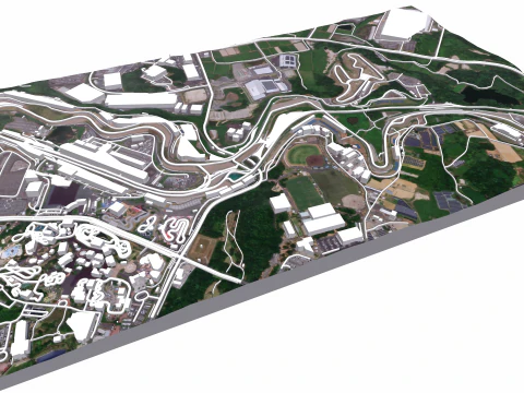 Suzuka Circuit Japan 3D Model