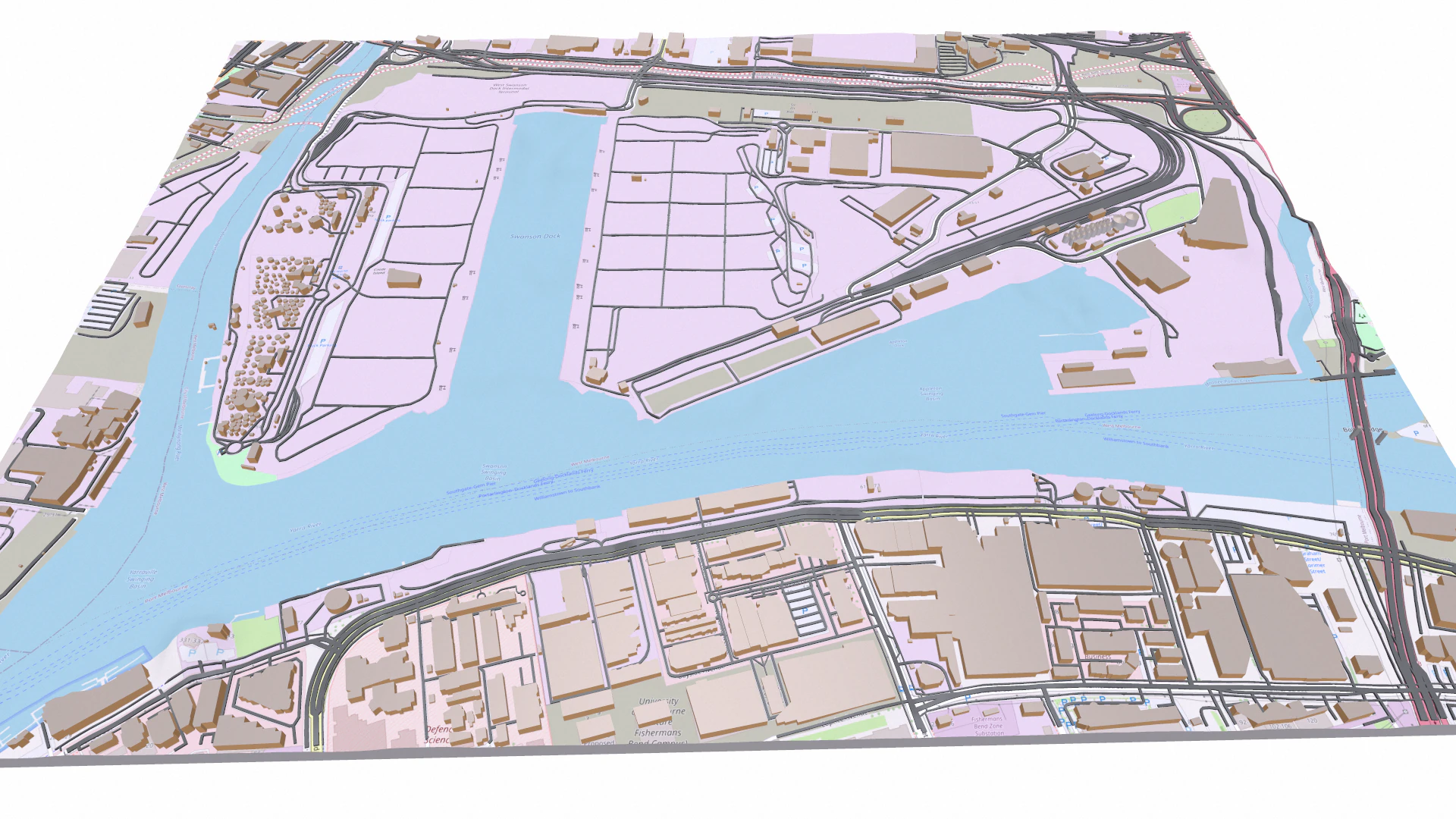 The Port of Melbourne Australia 3D Model .c4d .max .obj .3ds .fbx .stl .blend 