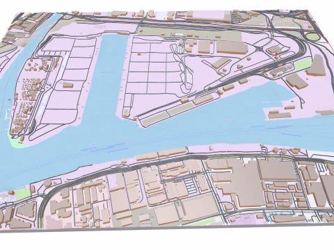 The Port of Melbourne Australia 3D Model