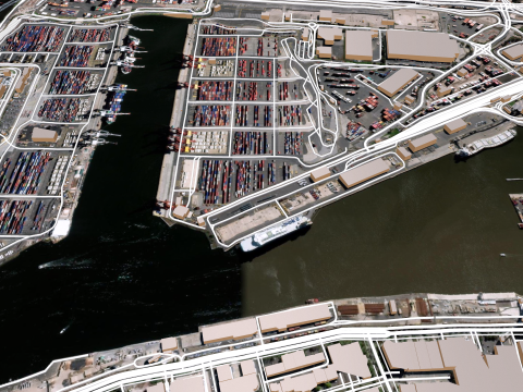 The Port of Melbourne Australia 3D Model