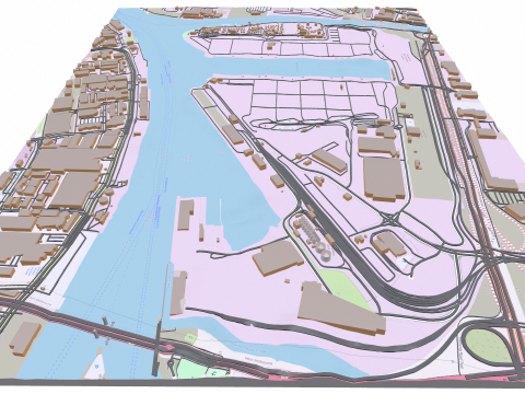 The Port of Melbourne Australia 3D Model