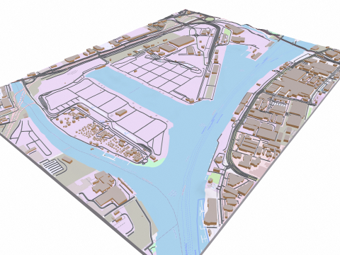 The Port of Melbourne Australia 3D Model
