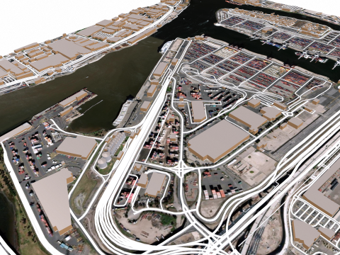 The Port of Melbourne Australia 3D Model