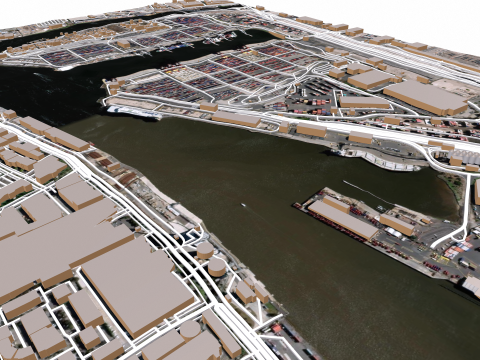 The Port of Melbourne Australia 3D Model