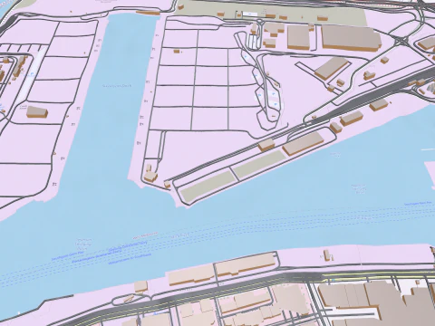 The Port of Melbourne Australia 3D Model