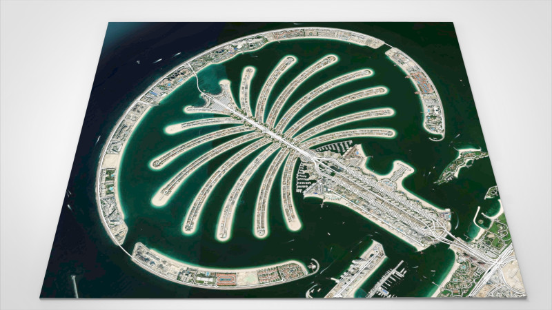 The Palm Jumeirah Island Dubai UAE Streets and roads Modelo 3D .c4d .max .obj .3ds .fbx .stl .blend