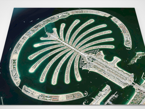 The Palm Jumeirah Island Dubai UAE Streets and roads Modelo 3D