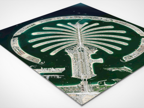 The Palm Jumeirah Island Dubai UAE Streets and roads Modelo 3D