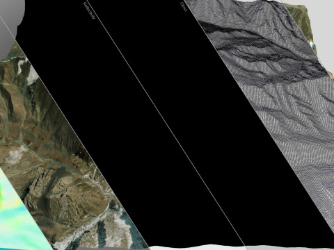 Mountain Landscape Zhongcha Peak China 4413 m Model 3D