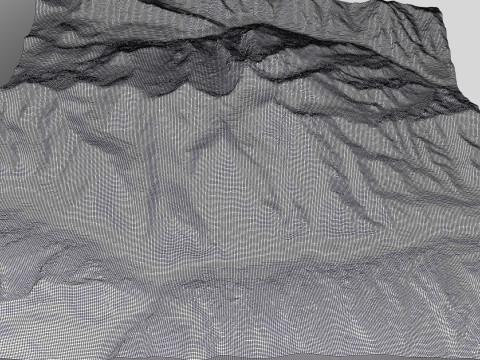 Mountain Landscape Zhongcha Peak China 4413 m Model 3D