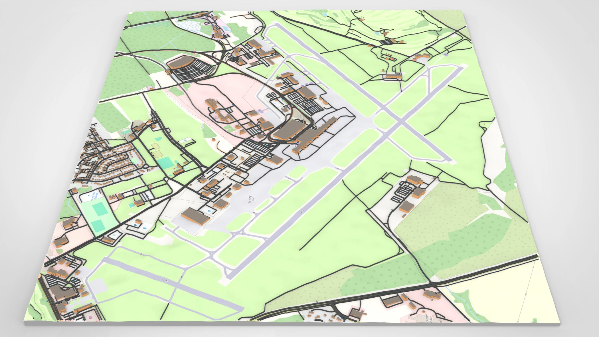 Ottawa International Airport 3D Model .c4d .max .obj .3ds .fbx .stl .blend 