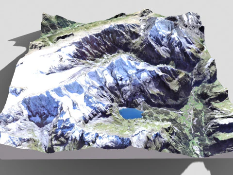 Гора Бальмхорн, Бернські Альпи, Швейцарія 3D Модель