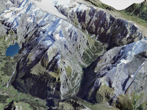 The Balmhorn mountain Bernese Alps Switzerland Modèle 3D