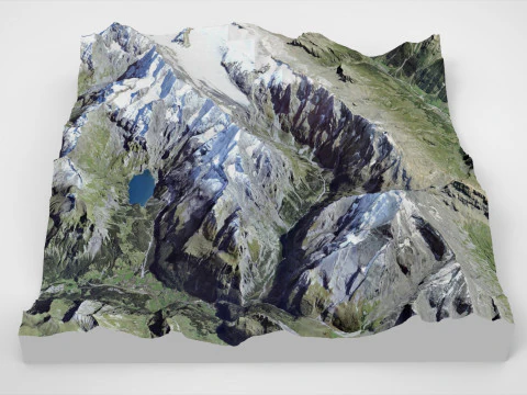 The Balmhorn mountain Bernese Alps Switzerland 3D Model