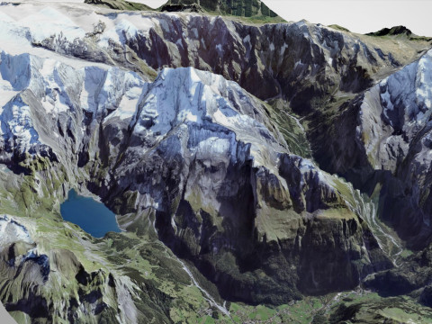 The Balmhorn mountain Bernese Alps Switzerland Modèle 3D