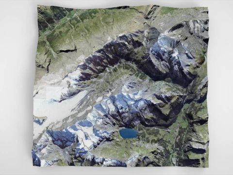 The Balmhorn mountain Bernese Alps Switzerland 3D Model