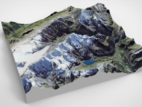 The Balmhorn mountain Bernese Alps Switzerland Modèle 3D