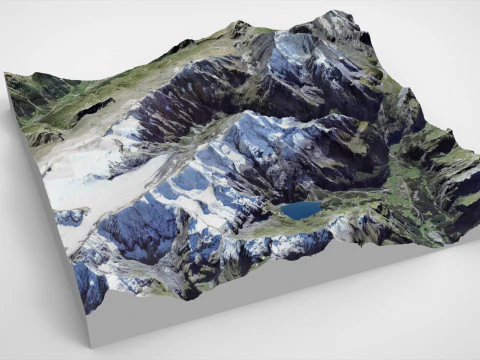 The Balmhorn mountain Bernese Alps Switzerland 3D Model