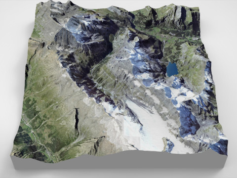 The Balmhorn mountain Bernese Alps Switzerland Modèle 3D