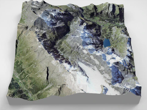 The Balmhorn mountain Bernese Alps Switzerland 3D Model