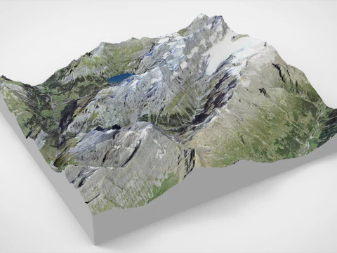 The Balmhorn mountain Bernese Alps Switzerland 3D Model
