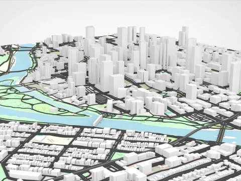 Paesaggio urbano Calgary Canada Modello 3D