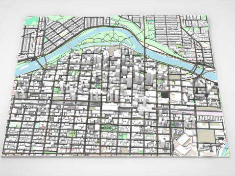 Cityscape Calgary Canada Model 3D