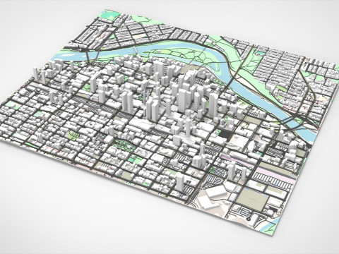 Cityscape Calgary Canada Model 3D