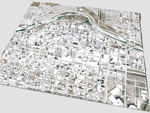 Paesaggio urbano Calgary Canada Modello 3D