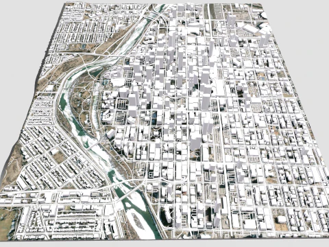 Paesaggio urbano Calgary Canada Modello 3D