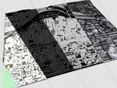 Cityscape Calgary Canada Model 3D