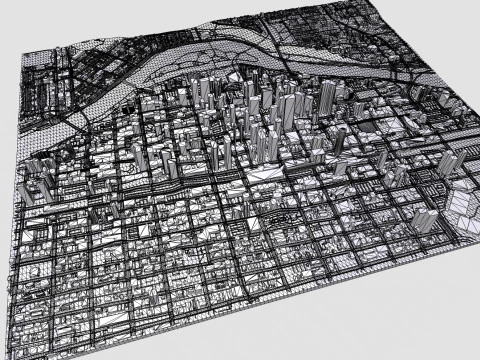 Paesaggio urbano Calgary Canada Modello 3D