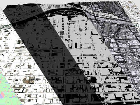Cityscape Calgary Canada Model 3D