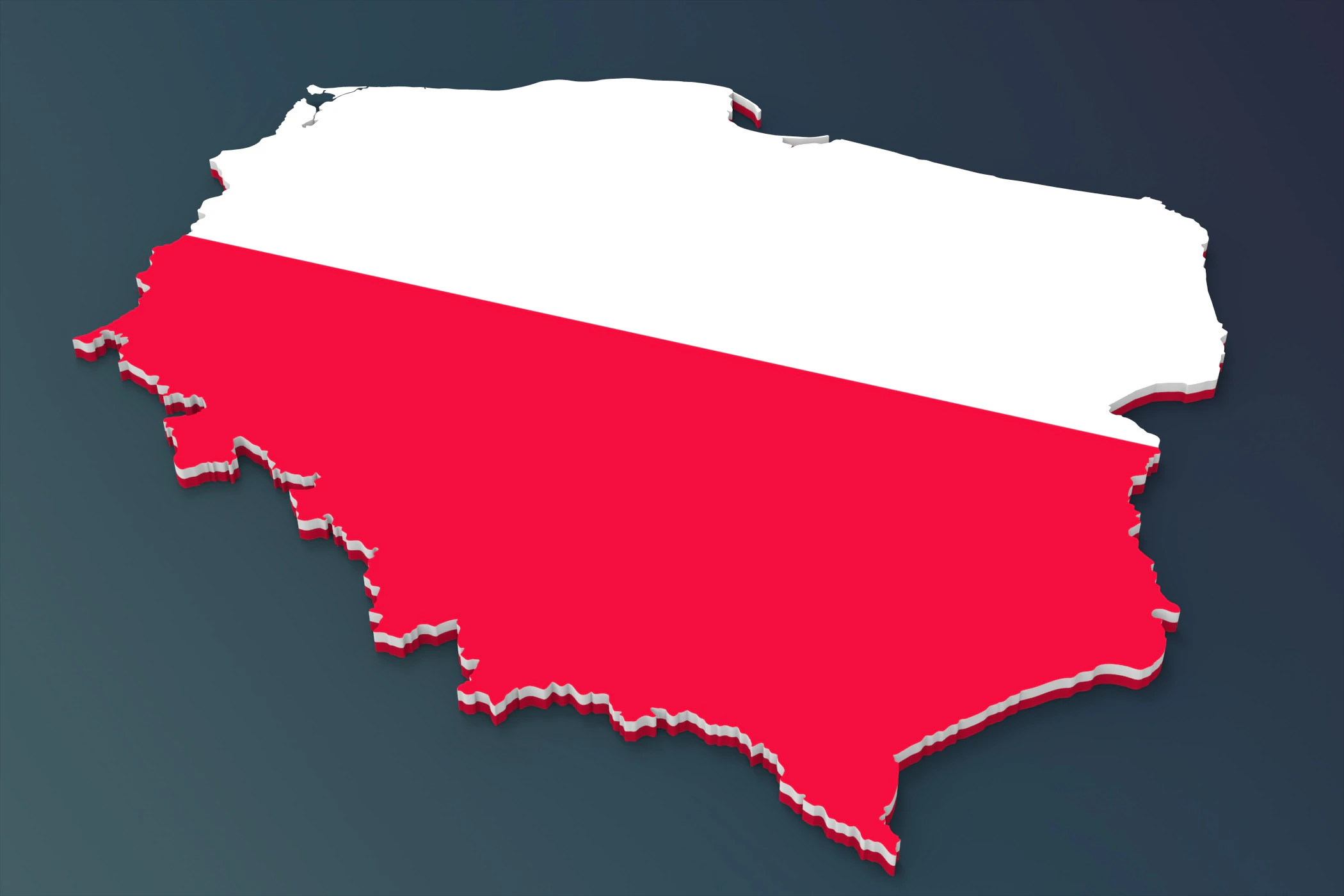 Poland 3d map 3D Model .c4d .max .obj .3ds .fbx .stl .blend 