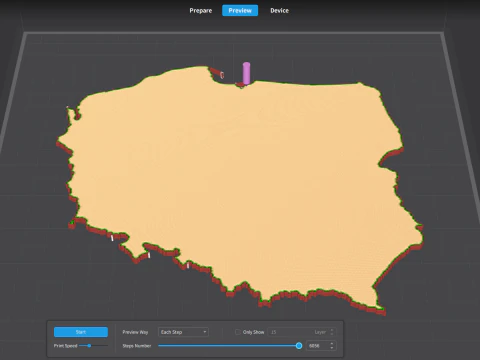 Poland 3d map 3D Model