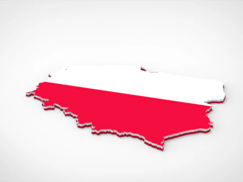 Poland 3d map 3D Model